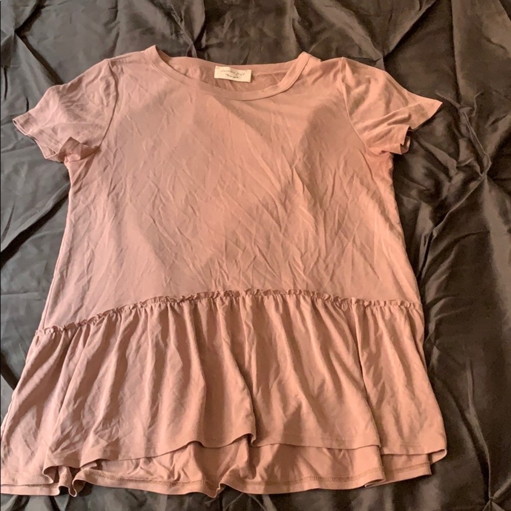 Light pink peplum tee